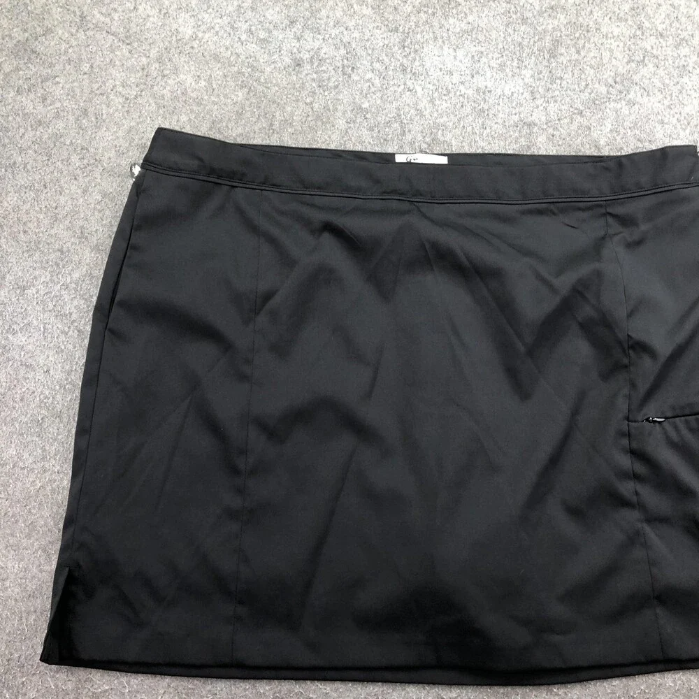 Greg Norman Skirt Womens 20W Black Stretch Lined Pockets Knee Length Career